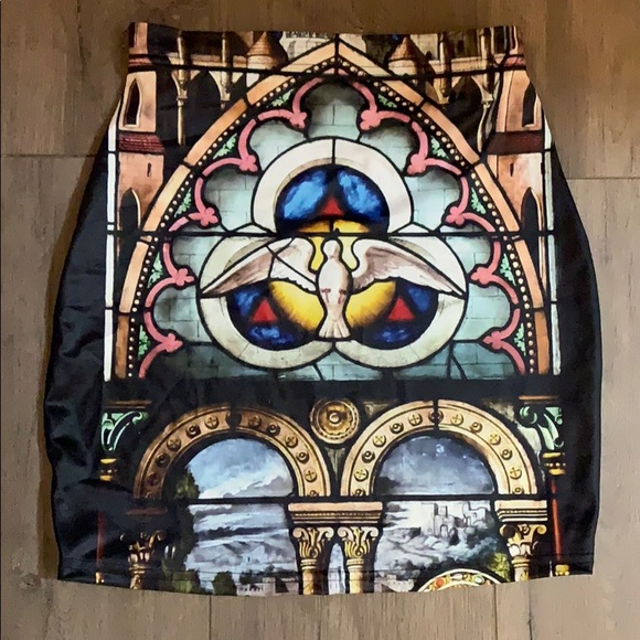 RARE Blackmilk Stained Glass Mini Skirt - Picture 3 of 3
